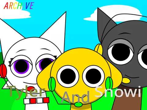 Official Tyler and Snowi Sprunki Game Cover Tyler and Snowi Sprunki Edition Logo