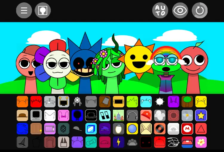 Sprunki Ultimate Deluxe 2 Gameplay Gameplay screenshot of Sprunki Ultimate Deluxe 2 showing multiple phases