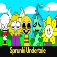 Sprunki Undertale Game Logo - Crossover between Sprunki and Undertale characters