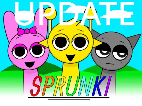 Sprunki Update Agent Game Logo - Featuring Agent Characters in Action