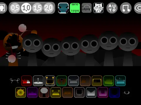 Logo for Sprunki Update Scratch Port Remix, a horror-themed mod