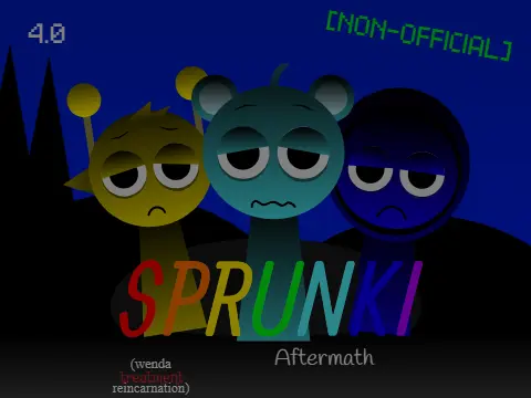 Official artwork for Sprunki Wenda Treatment 4.0 Reincarnation Aftermath game