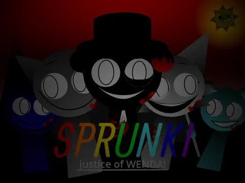 Official logo for Sprunki Wenda Treatment But Justice game mod