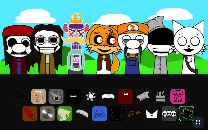 Sprunki Who Are You Gameplay Screenshot - Human-like Sprunki Characters