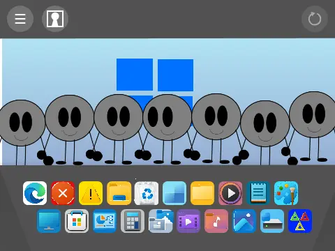 Sprunki Windows game with computer interface elements