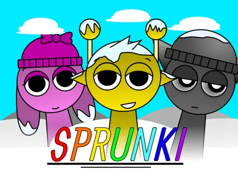 Sprunki Winter Reskin Game Cover - Frosty Characters