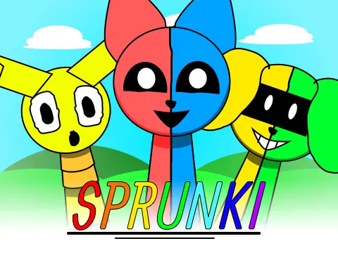 Sprunki With 10 OC Logo Cover
