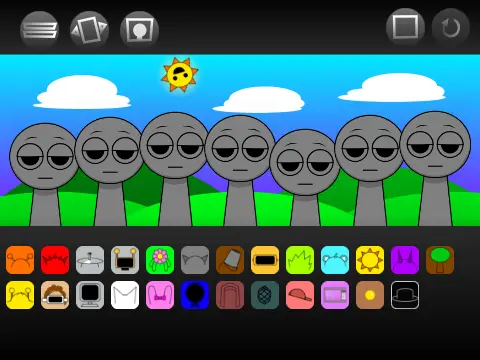 Sprunki With OC and Me game logo featuring customizable characters