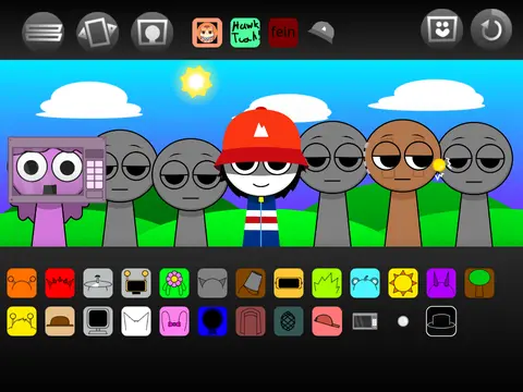 Official logo for Sprunki With OC II Testing Remix 3 game featuring custom characters