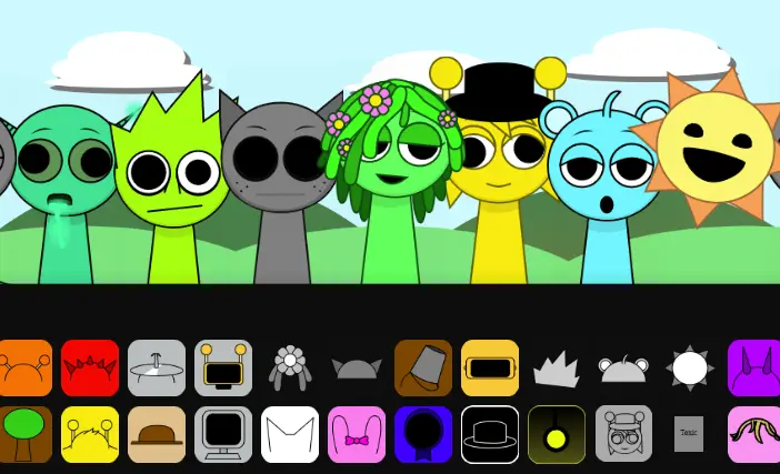 Gameplay from Sprunki x Fetereder Sprunki x Fetereder Gameplay Screenshot