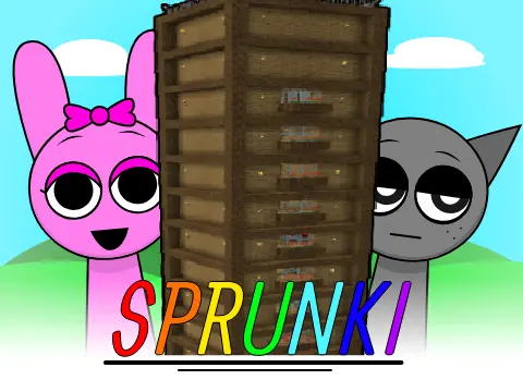 Sprunki Friday Night Tower Mod Logo