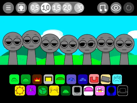 Sprunki X PVZ 1 logo featuring Sprunki characters in Plants vs Zombies style