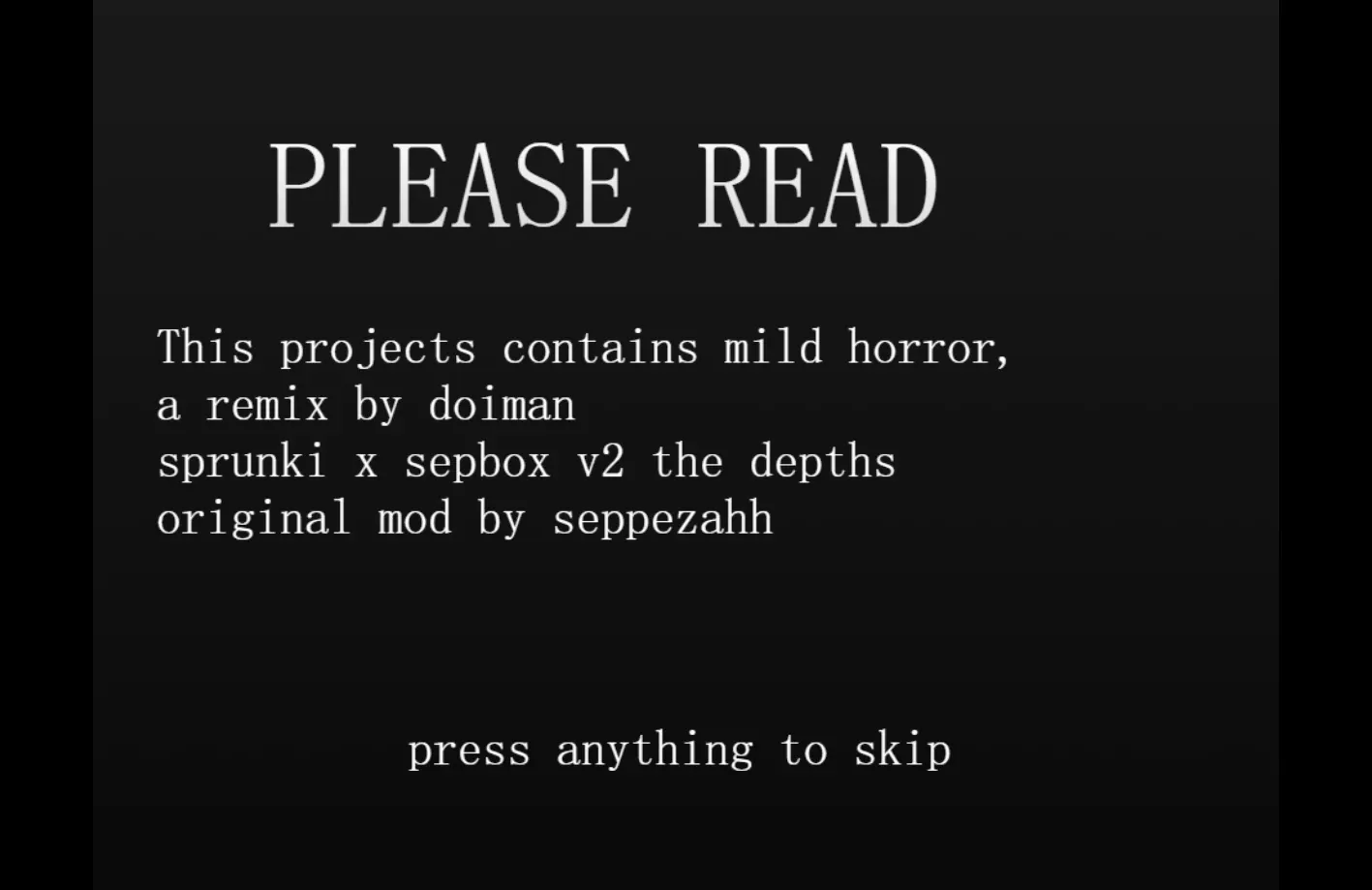 Sprunki X Sepbox V2 The Depths Game Cover