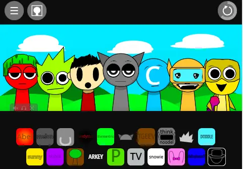 Customize Your Sprunki Youtuber's Appearance and Gear Sprunki Youtubers Gameplay Screenshot - Character Customization Interface