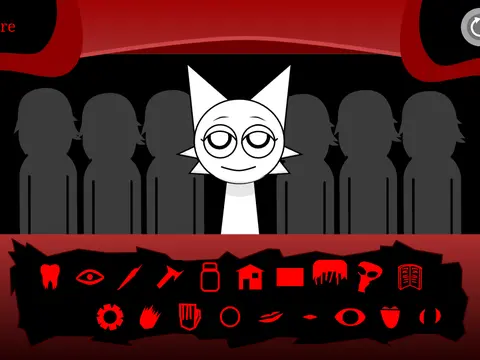 Logo for the rhythm adventure game Sprunki Yubin Niiku The Start