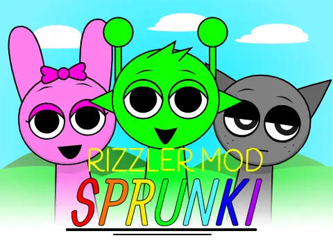 Official cover art for Sprunkie Rizzler Mod Completed game featuring updated Sprunki characters