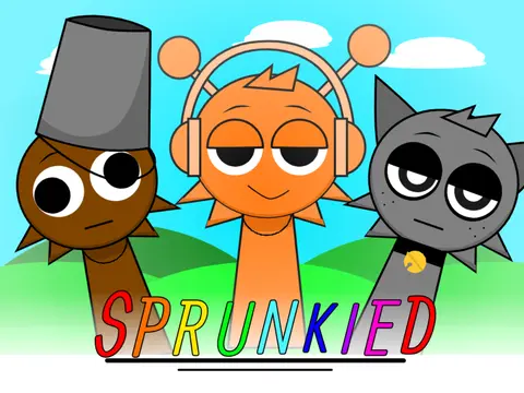 Official Sprunkied game logo featuring colorful Sprunki characters