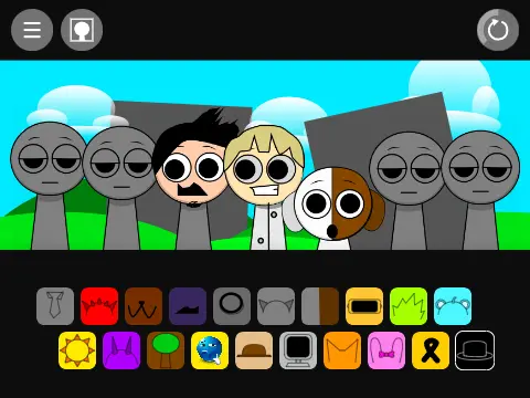 Sprunkiends game logo featuring colorful Sprunki characters
