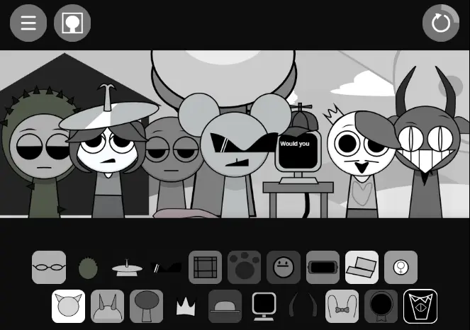 Sprunkigenics Character Design Screen Sprunkigenics Gameplay - Custom Character Creation Interface
