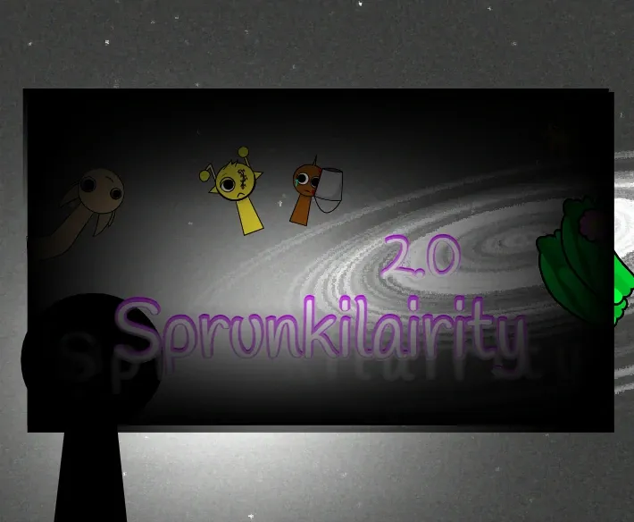 Official Sprunki Lairity Version 2.0 Mod Cover Art featuring new horror characters