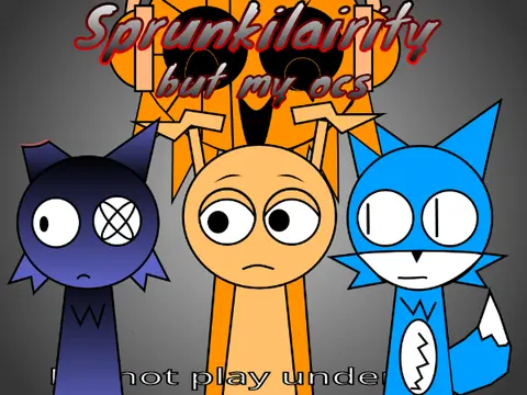 Sprunkilarity But My OCs game logo featuring custom Sprunki characters