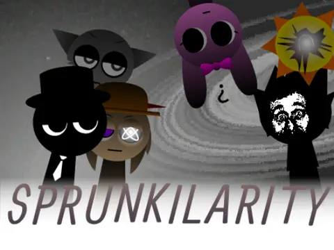 Official logo for Sprunkilarity Remake Update game featuring colorful Sprunki characters