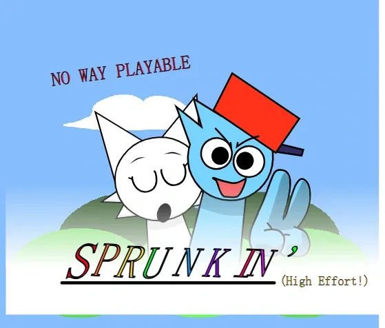 Sprunkin Playable Game Logo featuring colorful sprunki characters