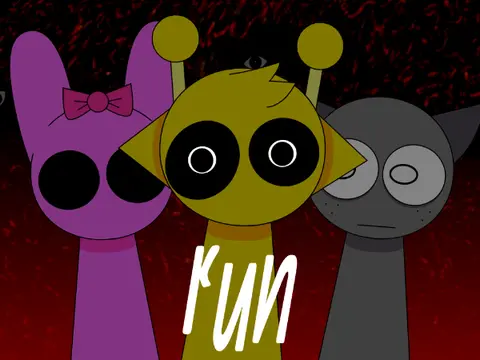 Official Sprunki Pyramixed Remix game logo featuring remixed characters