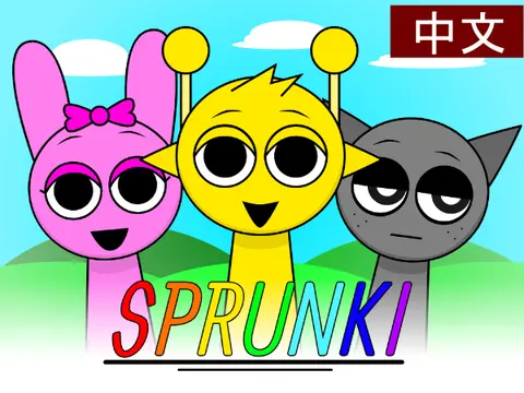 Sprunki Music Box gameplay screenshot showing character music mixing interface