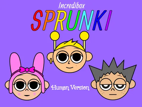 Spunky Human Version Logo - Humanized Sprunki Character Design