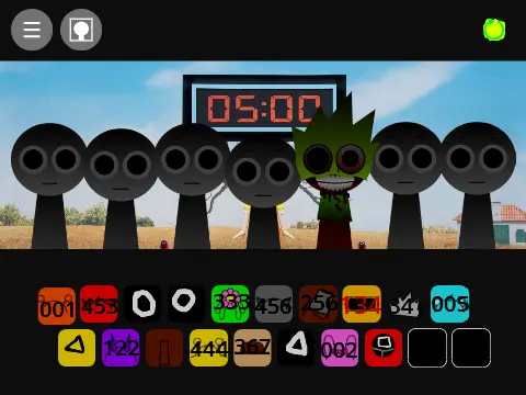 Squid Game Sprunki character in remix version