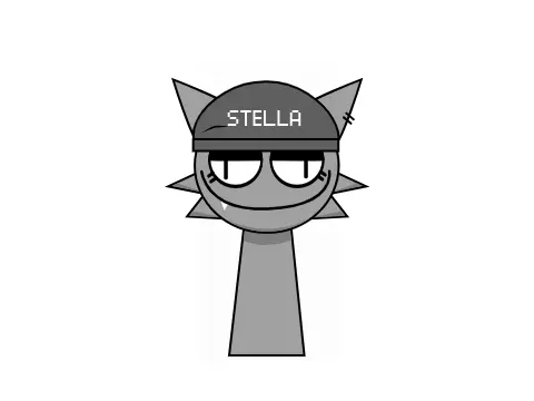 Stella Sprunki OC game logo featuring unique original Sprunki character design
