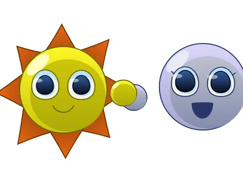Sprunki Sol Sun and Moon in Sprunki Cartoon Remaster - Enhanced Sprunki Animation
