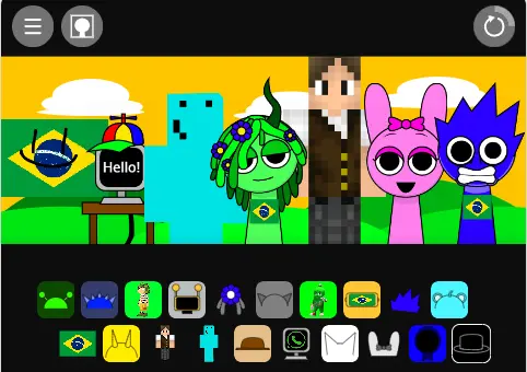 Super Sprunki Brasil Gameplay with New Characters Super Sprunki Brasil Gameplay Screenshot - Horror Mod Features