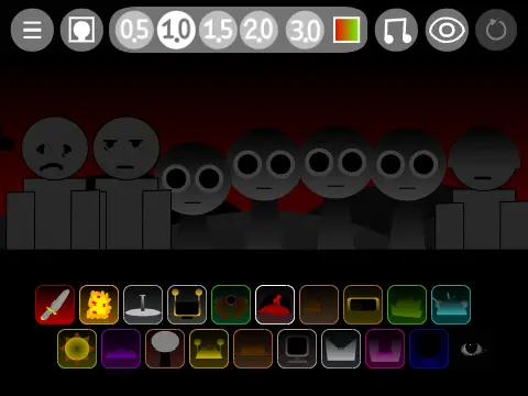 The Robloxia Untill Dawn Sprunki WIP game cover showing Sprunki characters in horror theme