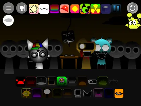 Official logo for The Sprunki Shifted Originator Remix game featuring shifted Sprunki characters