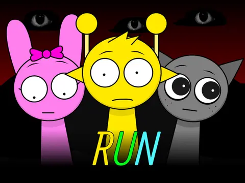 Traumatized Sprunki Logo - Spooky Music Adventure