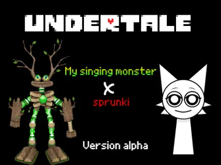 Crossover music game featuring characters from Undertale, My Singing Monsters, and Sprunki