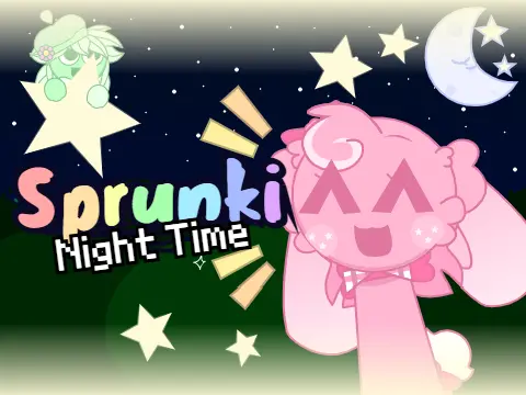 Unfinished Incredibox Sprunki Night Edition Remix-2 game logo featuring pastel Sprunki characters