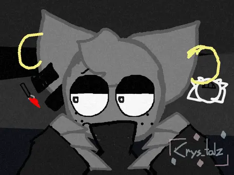 Verrid Meme Remix Sprunki logo featuring Gray and Wenda characters