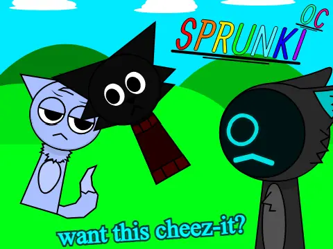 Cheezit Sprunki OC custom character design for Sprunki game series