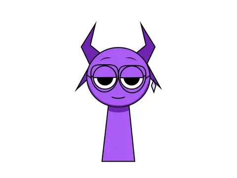 Eeva, a light purple dragon Sprunki Original Character (OC) who hums