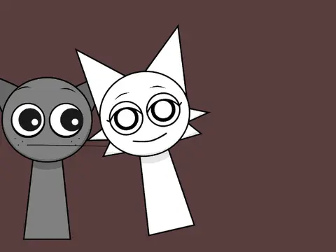 Sprunki game featuring female character interactions and animations