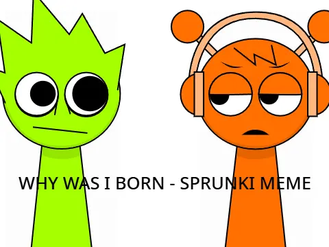 Why Was I Born Sprunki Meme Logo Cover - Sprunki Games