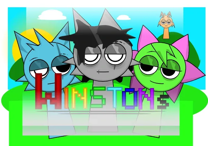 Winston's Remix Game Logo featuring exclusive Sprunki characters