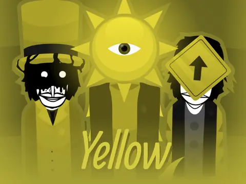 Yellow Colorbox V3 Game Logo featuring vibrant Sprunki characters