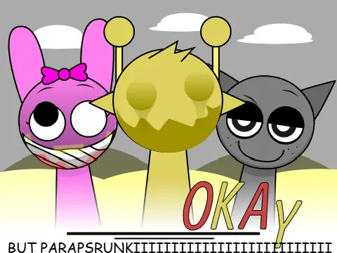 Official logo for Yet Another Boring Old Sprunki Mod But Parasprunki game