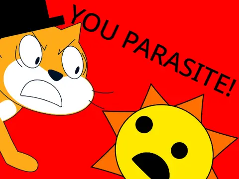 Logo for You Parasite But Sprunki, a crossover roleplaying game