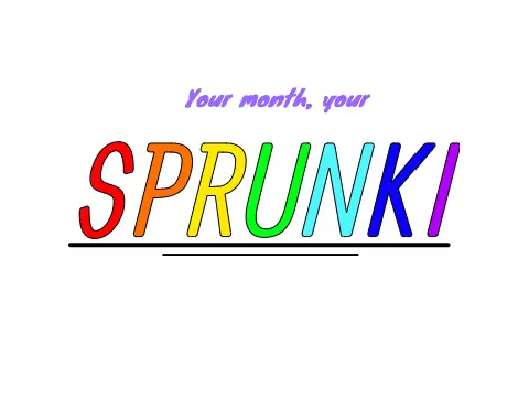 Your Month Your Sprunki Character game cover showing monthly character matching system