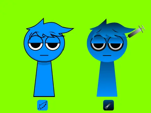 Logo introducing Zapazure, a new electric-blue themed Sprunki Original Character
